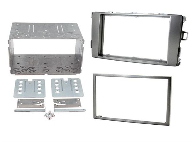 Hovedbilde ConnectED monteringsramme 2-DIN Auris (2007-2012) Metallgrå