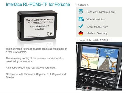 CAS Ryggekamera interface Porsche alle m/PCM 3.1
