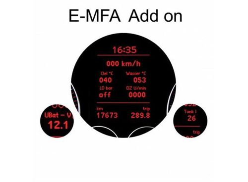 Kufatec 36810 E-MFA DIS tilleggsmodul turbotrykk / oljetrykk / batteristatus VW