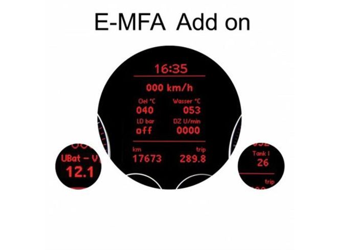 Hovedbilde Kufatec 36810 E-MFA DIS tilleggsmodul turbotrykk / oljetrykk / batteristatus VW