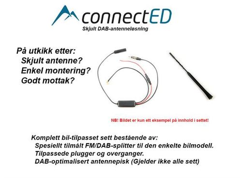 ConnectED EDAU4002 skjult DAB-antenne (SMB) Audi A1 (2010–2018) m/Chorus