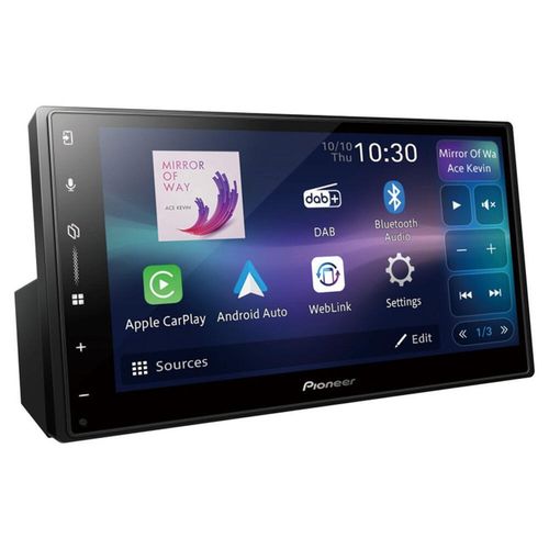 Pioneer SPH-DA77DAB 2-DIN bilradio med trådløs CarPlay og Android Auto
