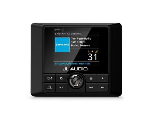 JL Audio MMR-40 fjernkontroll NMEA2000 koblet m MedaMaster