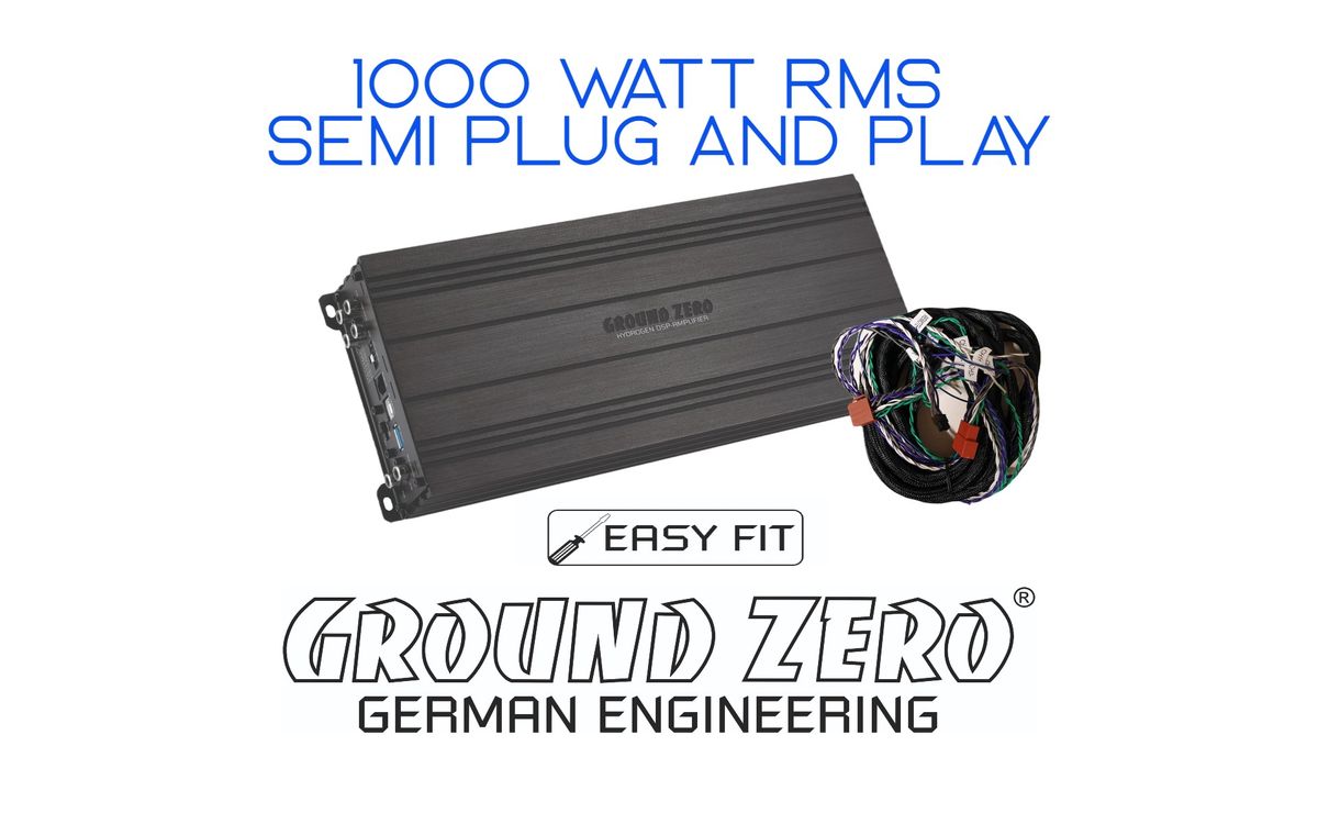 Ground Zero 5 kanals 1000W RMS semi Plug & Play med DSP