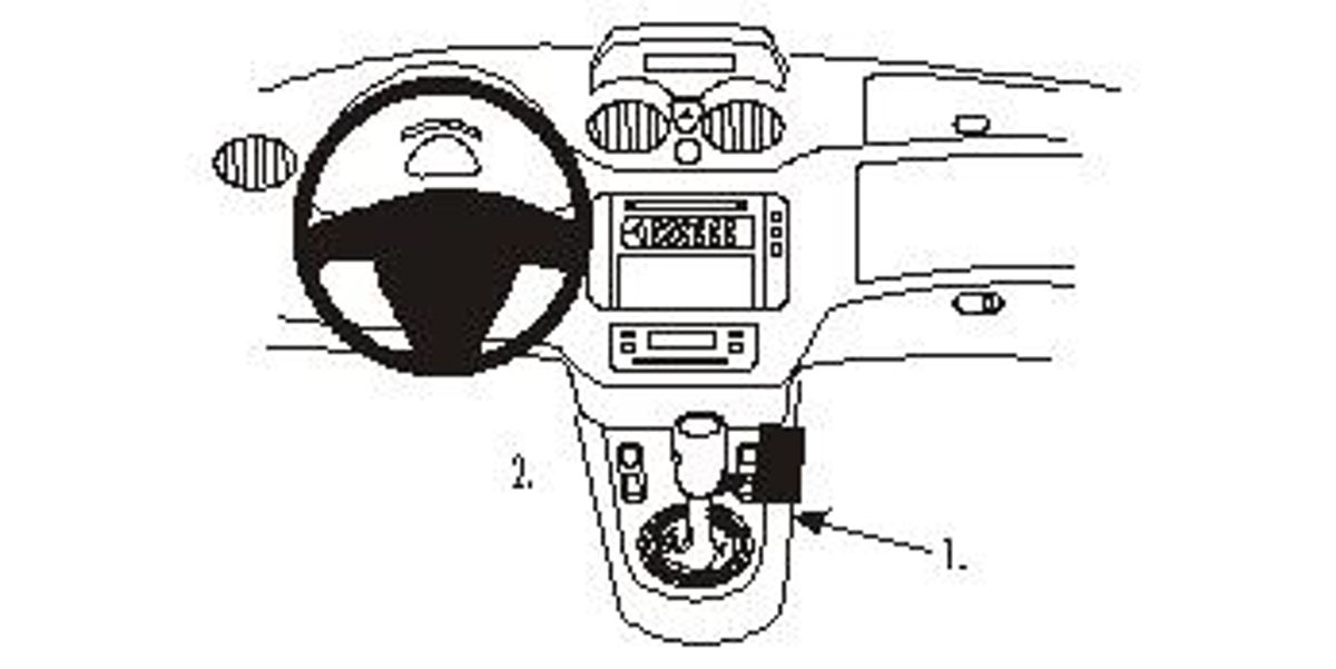 Brodit ProClip 832924 Citroen C3 2002-2004 Konsoll