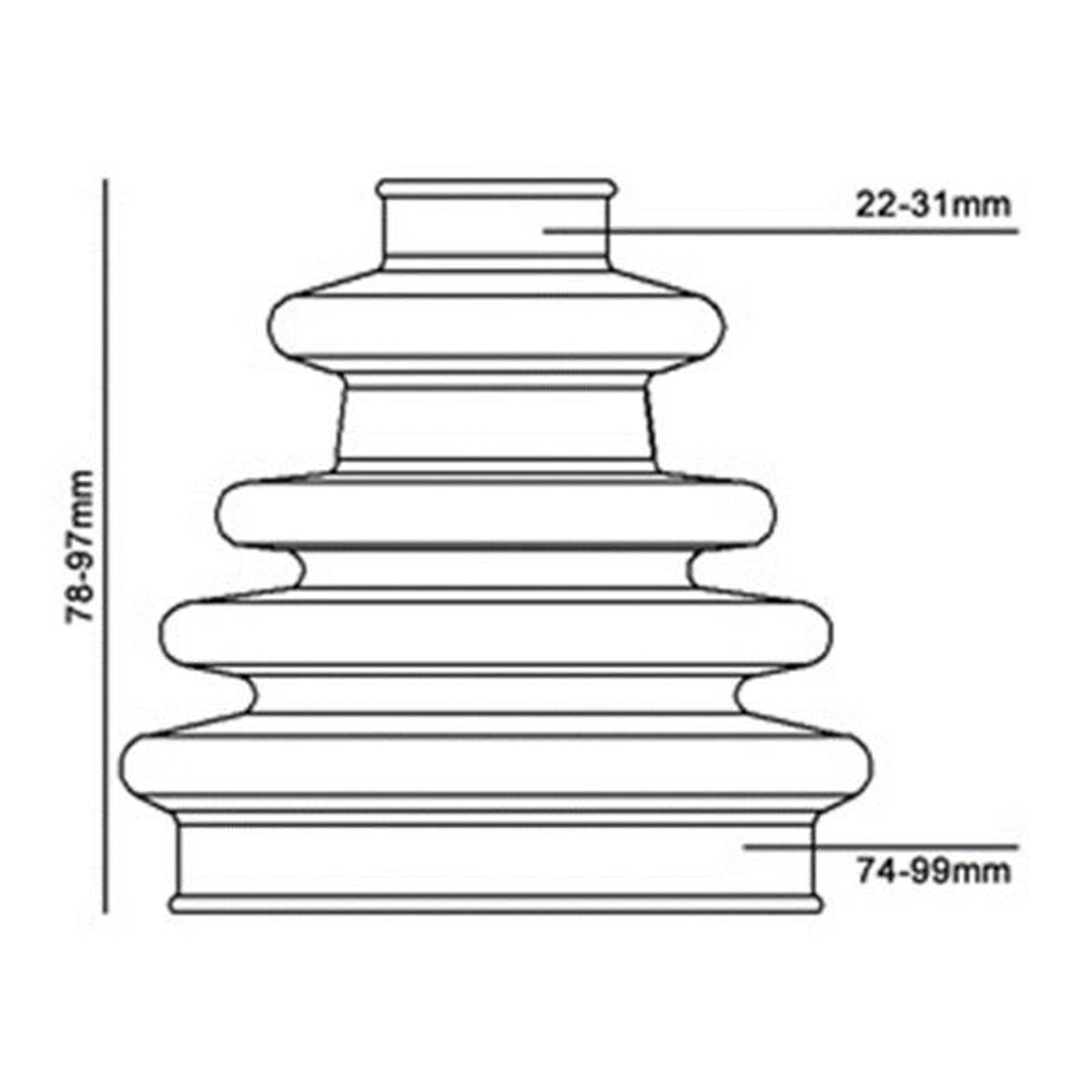 Duraboot DBC600 Drivakselmansjett